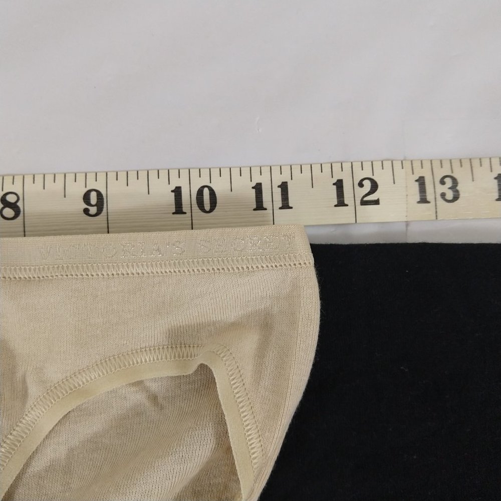Vintage Victoria Secret 2005 Bikini Panty Beige Cotton Size S NWT - Picture 6 of 7